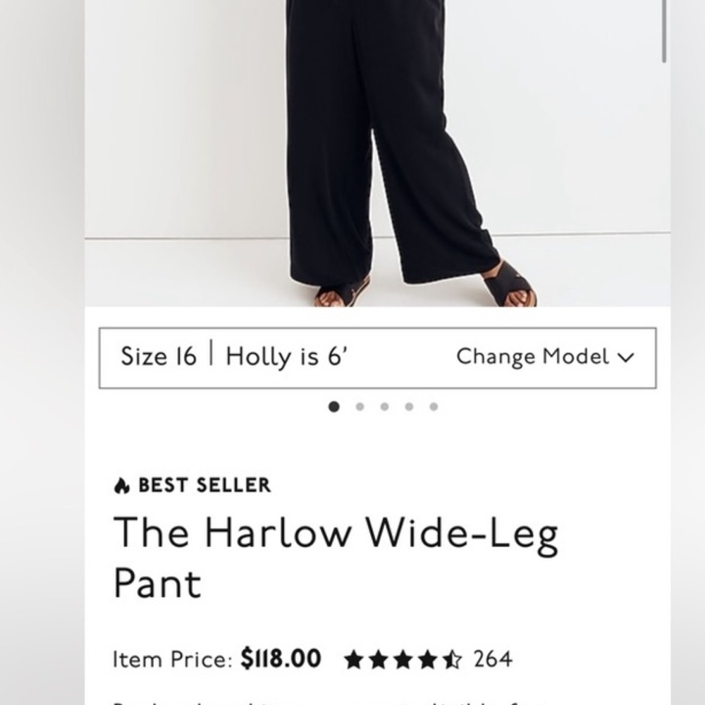 Madewell Harlow Black Wide-Leg Pants